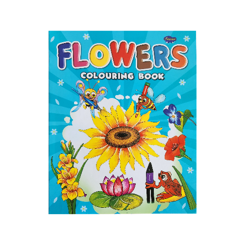 Flowers colouring book