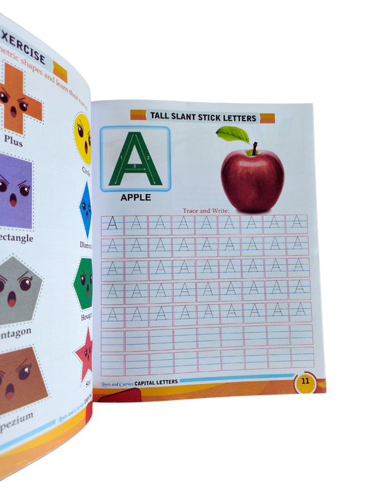 Lines and Curves - Capital Letters 2 | Kids Activity Books